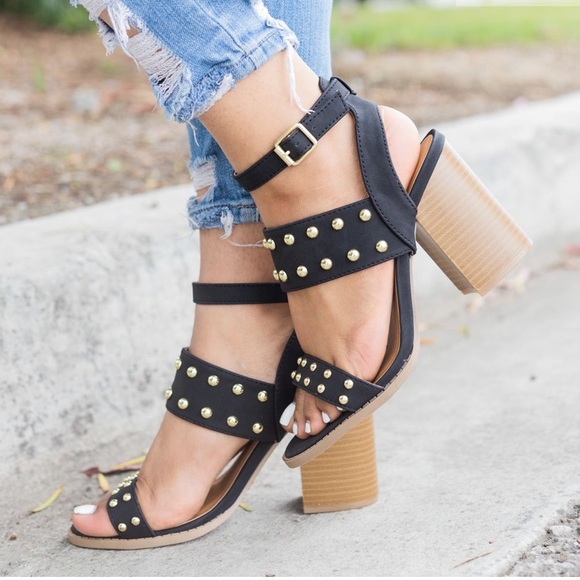 🆕SALE💥Solange Studded Strappy Heels - Picture 2 of 2